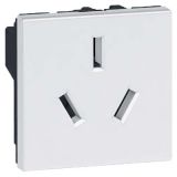 羅格朗開關(guān)插座 奧特 陶瓷白 三極插座模塊 10A 2M