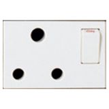 羅格朗開關(guān)插座 奧特 陶瓷白 方形英標(biāo)插座模塊 15A 3M