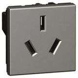 羅格朗開關(guān)插座 奧特 金屬鎂 三極插座模塊 16A 2M