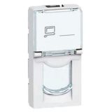 羅格朗開關插座 奧特 陶瓷白 方形RJ45信息插座模塊 1M