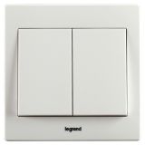 羅格朗開關插座 美淳 白色 二位雙控 二開雙控開關 10AX