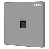 羅格朗開關插座 逸景零售 深砂銀 一位電腦插 六類