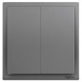 羅格朗開關插座 朗淳 深砂銀 二位單控 二開單控開關 