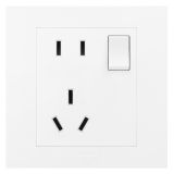 羅格朗開關(guān)插座 輕藝 玉蘭白 帶雙控開關(guān)連體二三插座 五孔帶開