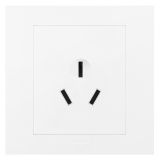 羅格朗開關(guān)插座 輕藝 玉蘭白 三扁插座 三孔插座 16A