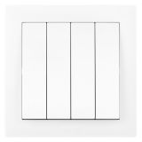 羅格朗開關(guān)插座 博蘊(yùn) 玉蘭白 四位單控開關(guān) 四開單控 10AX