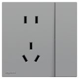 羅格朗開關(guān)插座 暢境  藝術(shù)灰 帶開關(guān)連體二三插座（開關(guān)控制插座） 五孔帶開