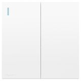 羅格朗開關插座 暢境  玉蘭白 二位單控帶指示開關 二開單控 16AX