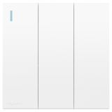 羅格朗開關插座 暢境  玉蘭白 三位單控帶指示開關 三開單控 16AX