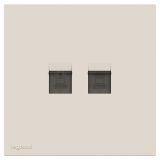 羅格朗開關插座 暢境  奶油白 二位電腦插