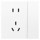 羅格朗開關(guān)插座 暢境  玉蘭白 帶開關(guān)連體二三插座（開關(guān)控制插座） 五孔帶開