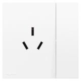 羅格朗開關(guān)插座 暢境  玉蘭白 帶開關(guān)三扁插座 三孔插座 16A