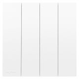 羅格朗開關插座 博駿  玉蘭白 四位單控開關 四開單控 16AX