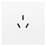 羅格朗開關(guān)插座 暢境  玉蘭白 三扁插座 三孔插座 16A