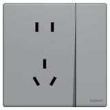 羅格朗開關(guān)插座 智繪  藝術(shù)灰 帶開關(guān)連體二三插座