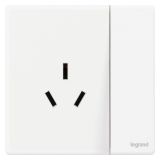 羅格朗開關(guān)插座 智繪  陶瓷白 帶開關(guān)三扁插座 三孔插座 16A