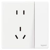 羅格朗開關(guān)插座 智繪  陶瓷白 帶雙控開關(guān)連體二三插座 五孔帶開