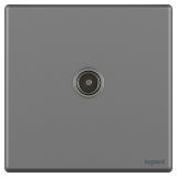 羅格朗開關插座 智繪  深砂銀 一位電視插