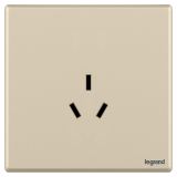 羅格朗開關(guān)插座 智繪  粉鉑金 三扁插座 三孔插座 10A