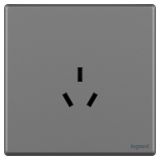 羅格朗開關(guān)插座 智繪  深砂銀 三扁插座 三孔插座 10A