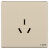 羅格朗開關(guān)插座 智繪  粉鉑金 三扁插座 三孔插座 16A