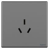 羅格朗開關(guān)插座 智繪  深砂銀 三扁插座 三孔插座 16A