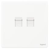 羅格朗開關插座 智繪  陶瓷白 二位電腦插