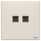 羅格朗開關插座 智繪  奶油白 二位電腦插