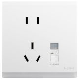 羅格朗開關(guān)插座 仕藝 陶瓷白 感應(yīng)地腳燈帶五孔插座