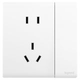 羅格朗開關(guān)插座 綺蘊(yùn) 陶瓷白 帶開關(guān)連體二三插座 五孔帶開