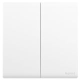 羅格朗開關(guān)插座 綺蘊(yùn) 陶瓷白 二位雙控開關(guān) 二開雙控 16AX