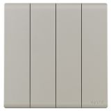 羅格朗開關(guān)插座 綺蘊(yùn) 粉鉑金 四位單控開關(guān) 四開單控 16AX