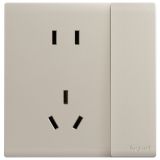 羅格朗開關(guān)插座 簡悅 粉鉑金 帶雙控開關(guān)連體二三插座 五孔帶雙控開關(guān)