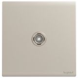 羅格朗開關插座 簡悅 粉鉑金 一位電視插