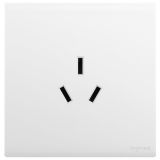 羅格朗開關(guān)插座 簡悅 陶瓷白 三扁插座 三孔插座 16A