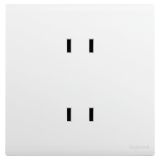 羅格朗開關插座 仕藝Pro 玉蘭白 雙聯二扁插座 四孔插座 10A