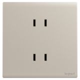 羅格朗開關(guān)插座 簡悅 粉鉑金 雙聯(lián)二扁插座 10A