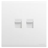 羅格朗開關插座 簡悅 陶瓷白 電話電腦插