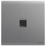 羅格朗開關插座 茗畫 深砂銀 一位電話插