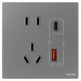 羅格朗開關插座 維翼 煙云玉 帶二三插Type A+C USB充電插座 五孔Type A+C USB 30W