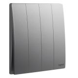 羅格朗開關插座 未萊 深砂銀 四位單控開關 四開單控 10AX