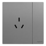 羅格朗開關插座 仕典Plus 深砂銀 帶開關三扁插座 三孔帶開 10A