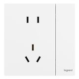 羅格朗開關插座 仕典Plus 陶瓷白 帶開關連體二三插座 五孔帶開