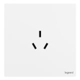 羅格朗開關插座 仕典Plus 陶瓷白 三扁插座 三孔插座 10A