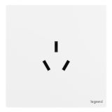 羅格朗開關插座 仕典Plus 陶瓷白 三扁插座 三孔插座 16A