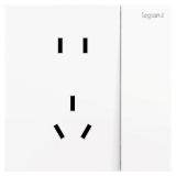 羅格朗開關插座 博軾 陶瓷白 帶雙控開關連體二三插座 五孔帶開