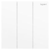 羅格朗開關插座 博軾 陶瓷白 三位單控開關 三開單控 10AX