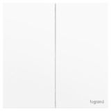 羅格朗開關(guān)插座 淺央 陶瓷白 二位單控開關(guān) 二開單控 16AX