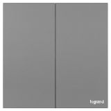 羅格朗開關(guān)插座 淺央 深砂銀 二位單控開關(guān) 二開單控 16AX