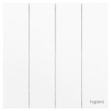 羅格朗開關(guān)插座 淺央 陶瓷白 四位雙控開關(guān) 四開雙控 10AX